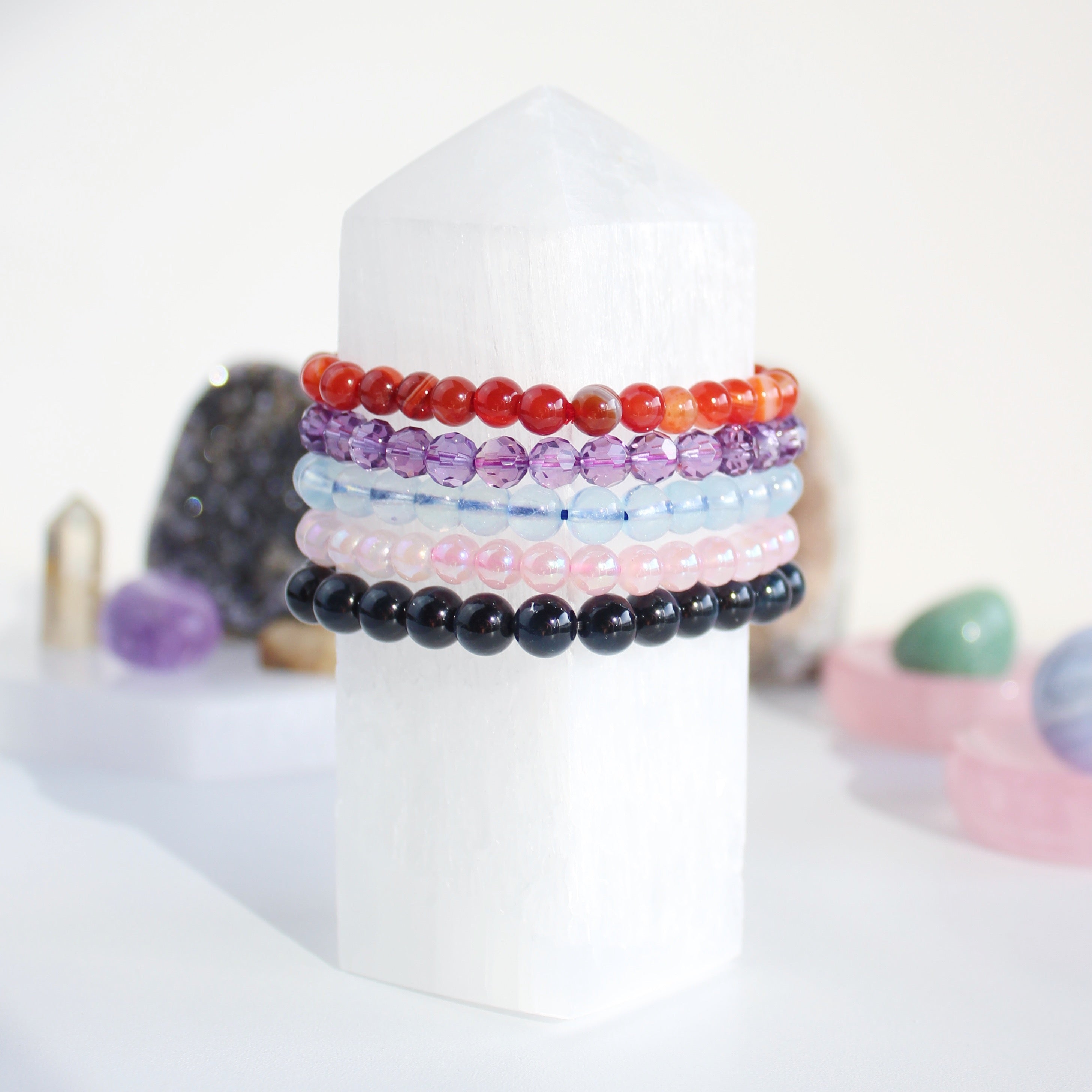 Selenite Satin Spar Obelisk