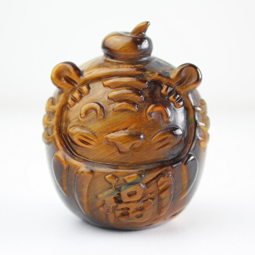 Yellow Tiger's Eye Tiger Daruma