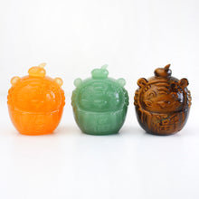 Load image into Gallery viewer, Yellow Tiger&#39;s Eye Tiger Daruma
