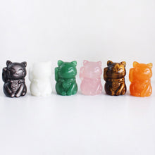 Load image into Gallery viewer, Green Aventurine Fortune Cat

