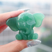 Load image into Gallery viewer, Green Aventurine Elephant
