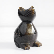 Load image into Gallery viewer, Golden Obsidian Cat

