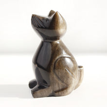 Load image into Gallery viewer, Golden Obsidian Cat
