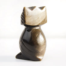 Load image into Gallery viewer, Golden Obsidian Owl
