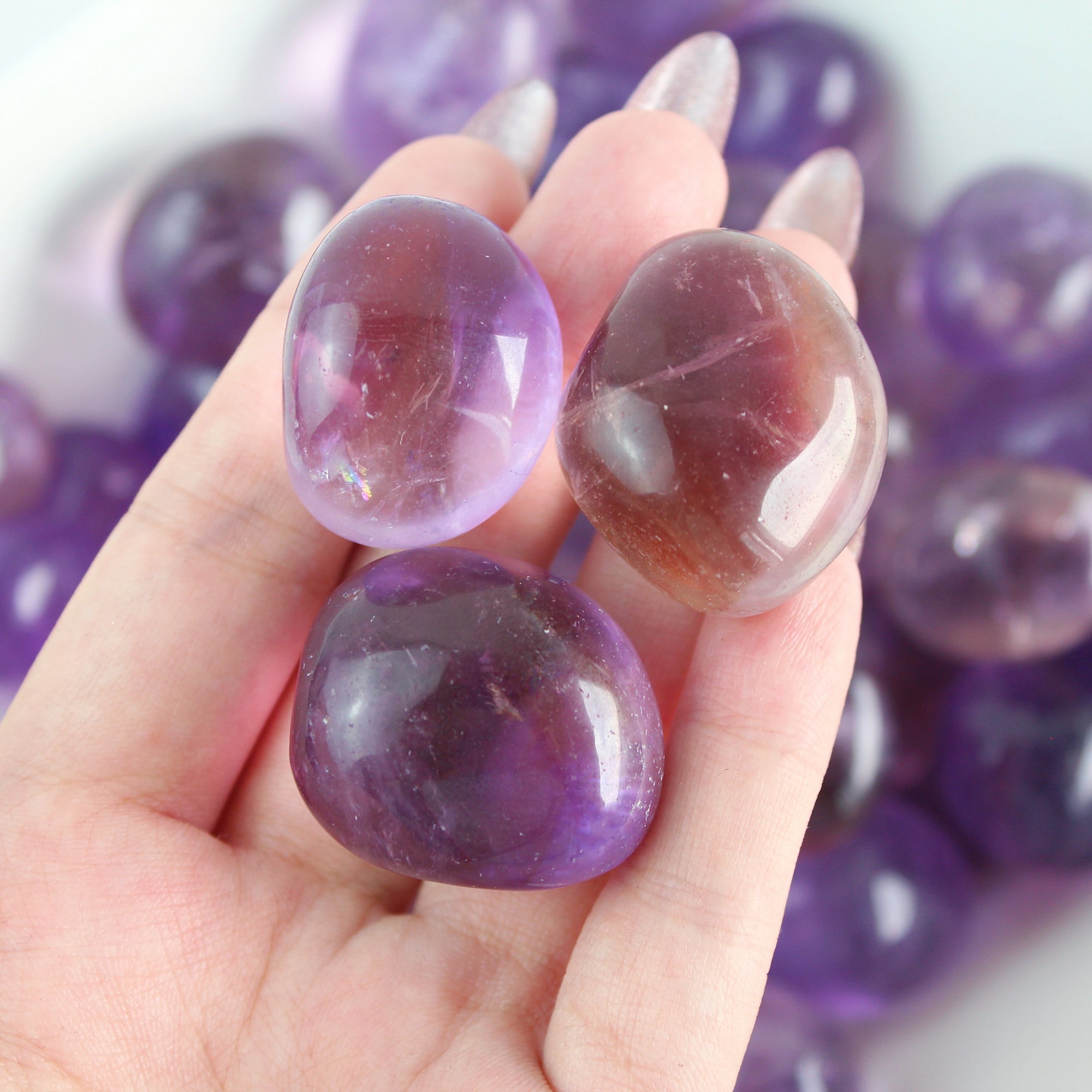 Amethyst/Ametrine Tumbled Stone