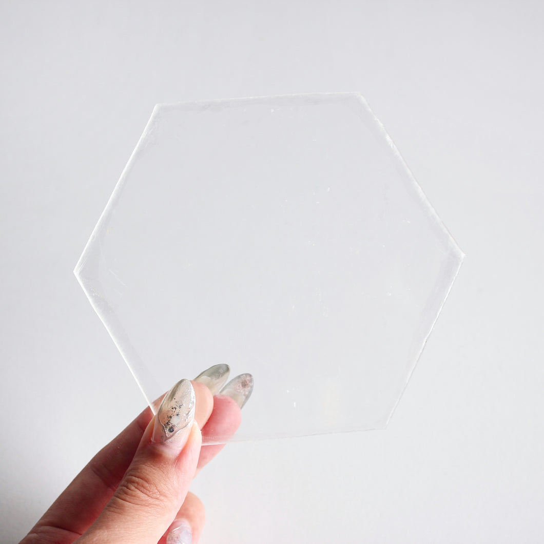 Selenite Hexagon Plate