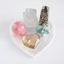 Load image into Gallery viewer, Selenite Heart Plate

