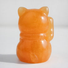 Load image into Gallery viewer, Orange Calcite Fortune Cat
