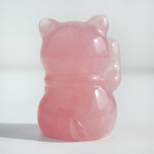 Load image into Gallery viewer, Rose Quartz Fortune Cat
