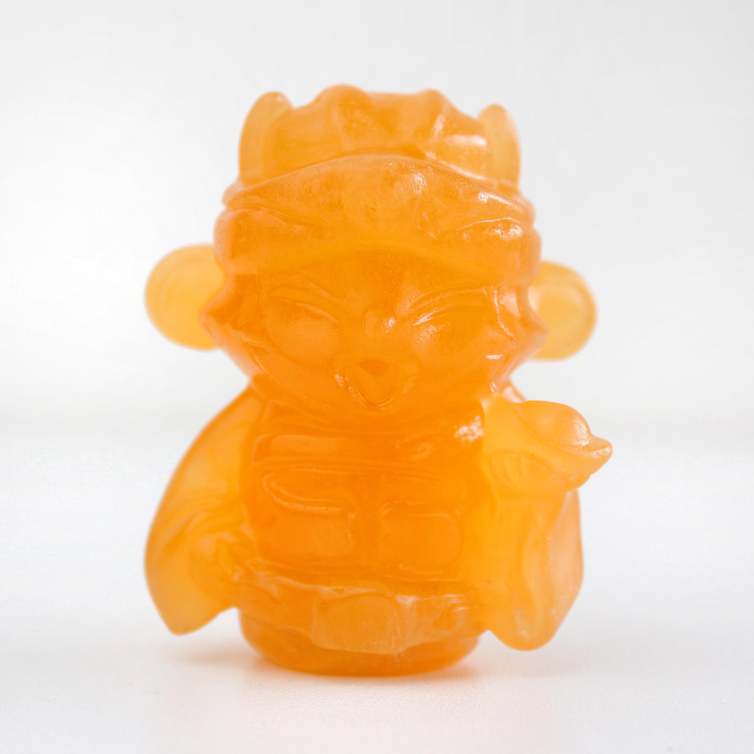 Orange Calcite God of Fortune