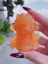 Load and play video in Gallery viewer, Orange Calcite God of Fortune
