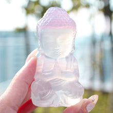 Load image into Gallery viewer, Lavender Fluorite Buddha
